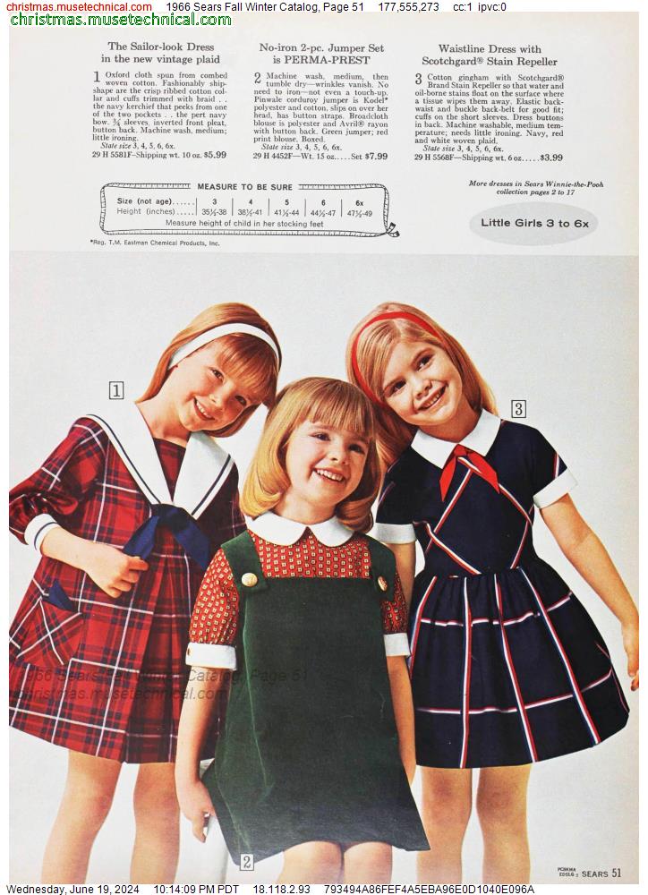 1966 Sears Fall Winter Catalog, Page 51