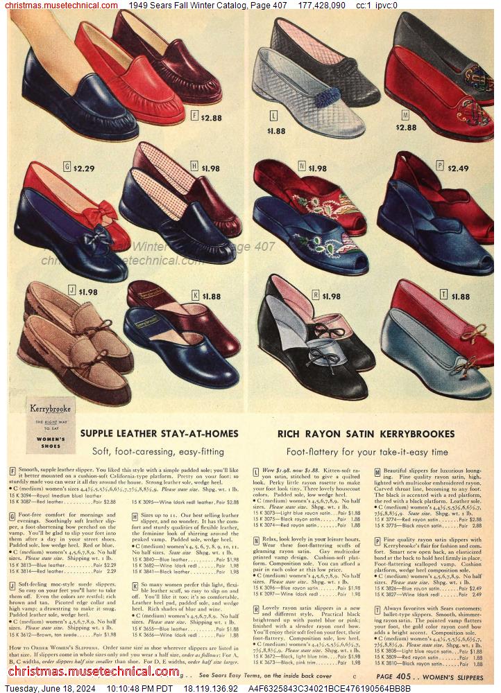 1949 Sears Fall Winter Catalog, Page 407