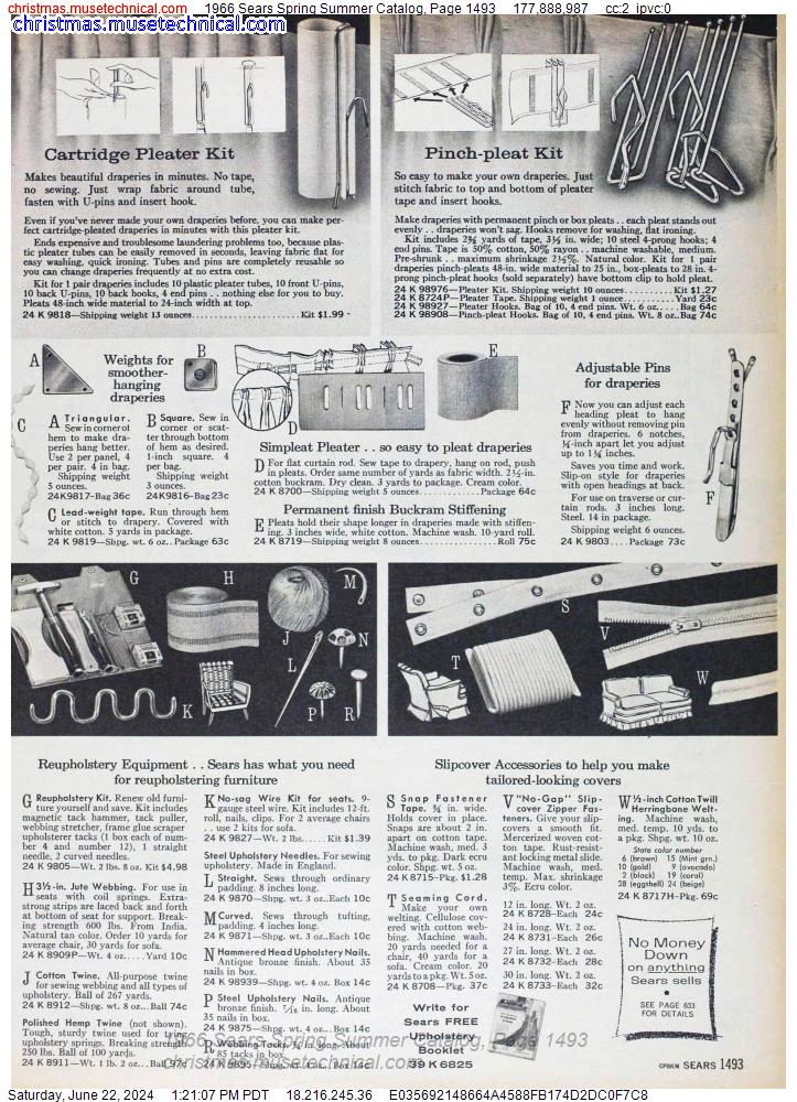 1966 Sears Spring Summer Catalog, Page 1493
