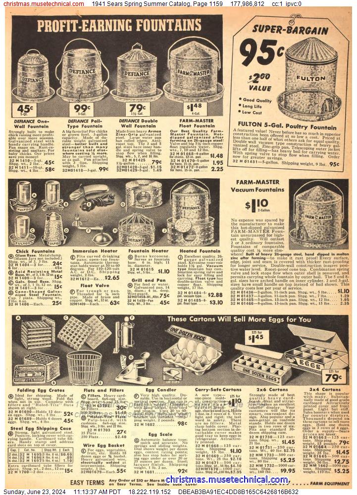 1941 Sears Spring Summer Catalog, Page 1159
