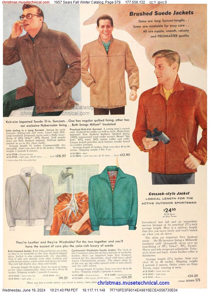 1957 Sears Fall Winter Catalog, Page 578
