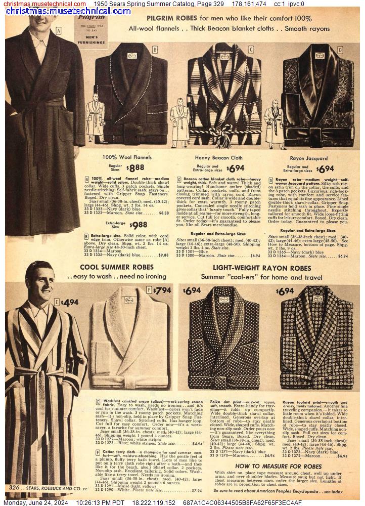 1950 Sears Spring Summer Catalog, Page 329