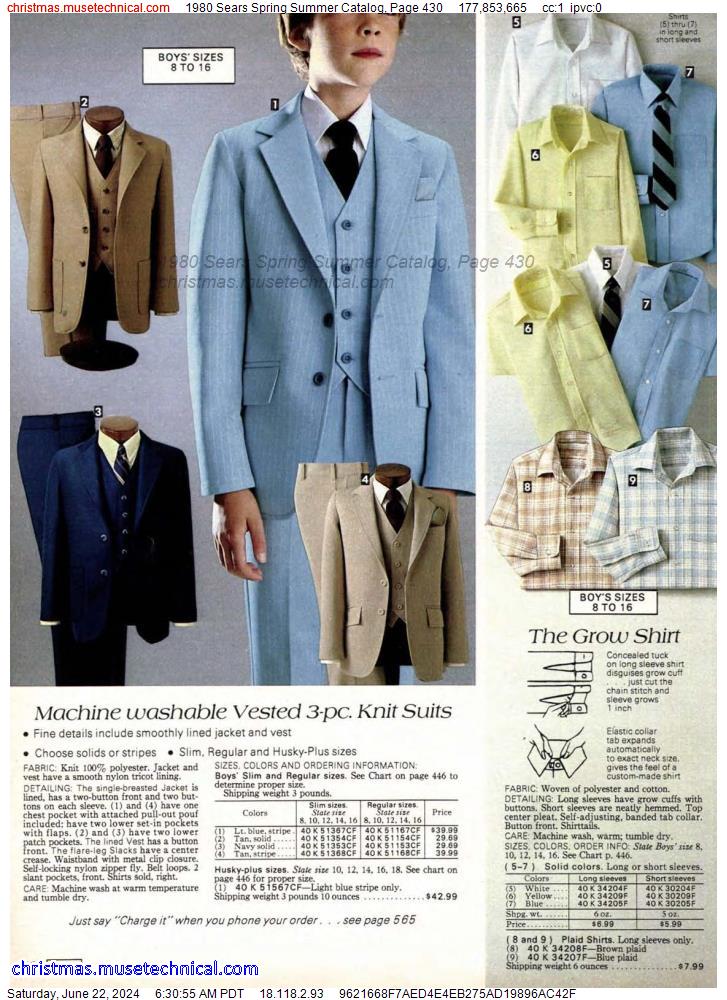 1980 Sears Spring Summer Catalog, Page 430