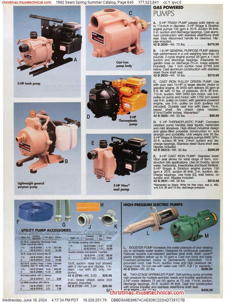 1992 Sears Spring Summer Catalog, Page 640