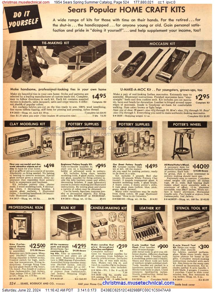 1954 Sears Spring Summer Catalog, Page 524