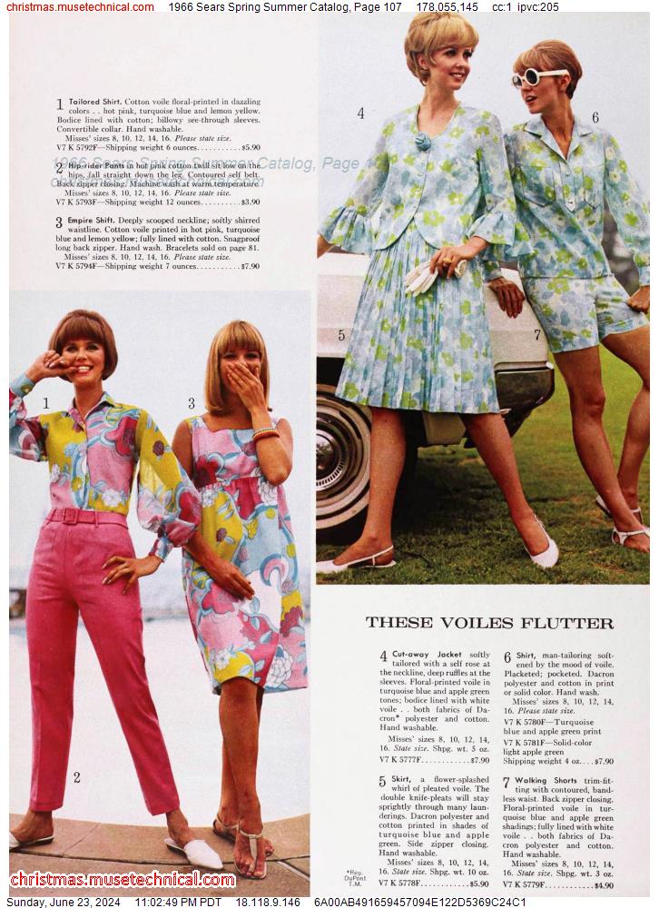 1966 Sears Spring Summer Catalog, Page 107