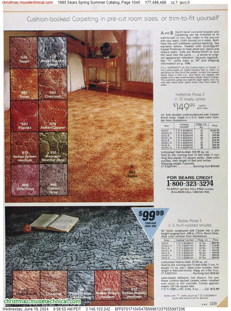 1985 Sears Spring Summer Catalog, Page 1040