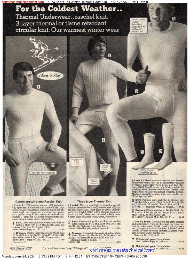 1974 Sears Fall Winter Catalog, Page 638