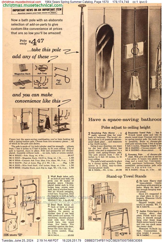 1964 Sears Spring Summer Catalog, Page 1570