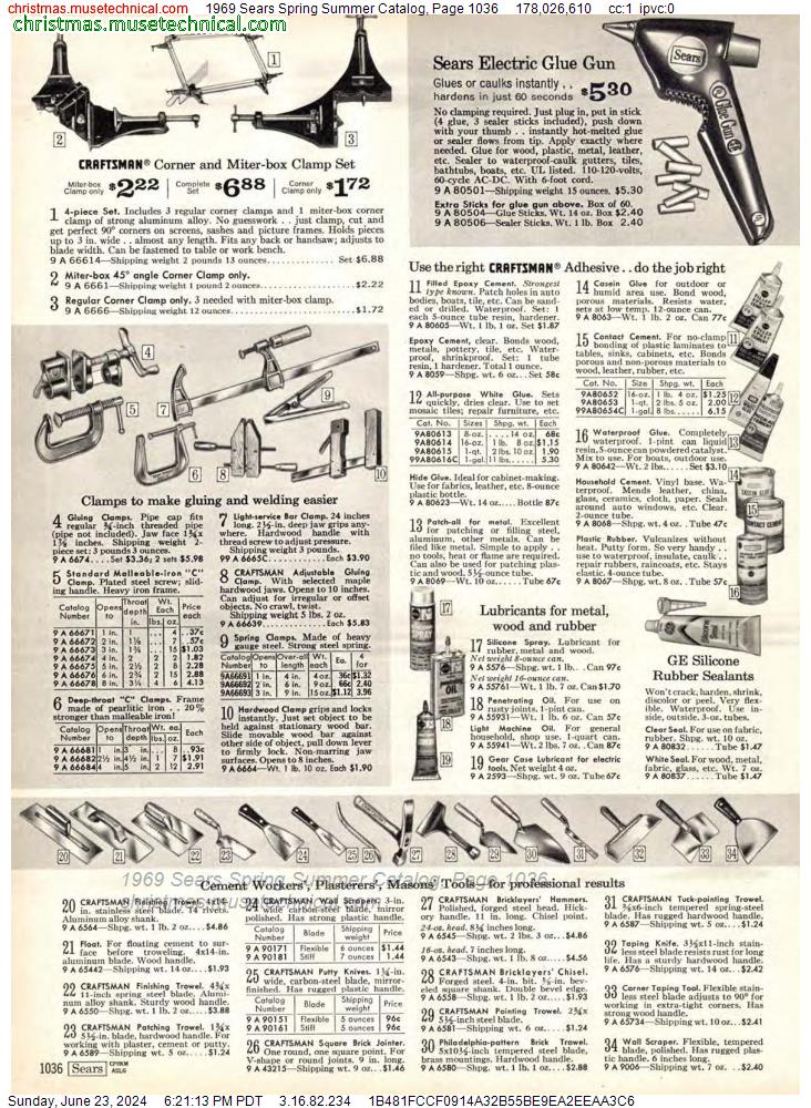 1969 Sears Spring Summer Catalog, Page 1036
