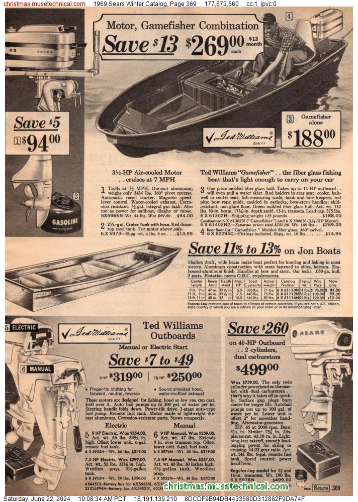 1969 Sears Winter Catalog, Page 369