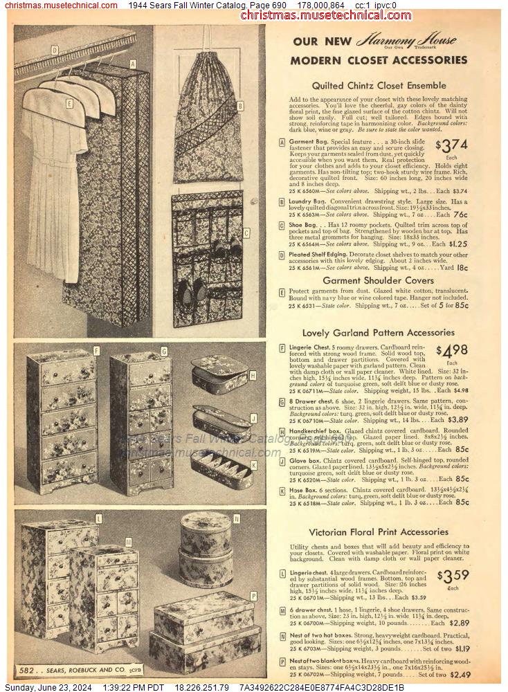 1944 Sears Fall Winter Catalog, Page 690