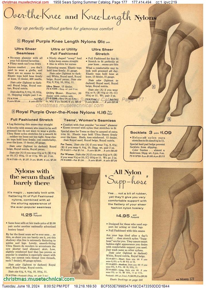 1958 Sears Spring Summer Catalog, Page 177