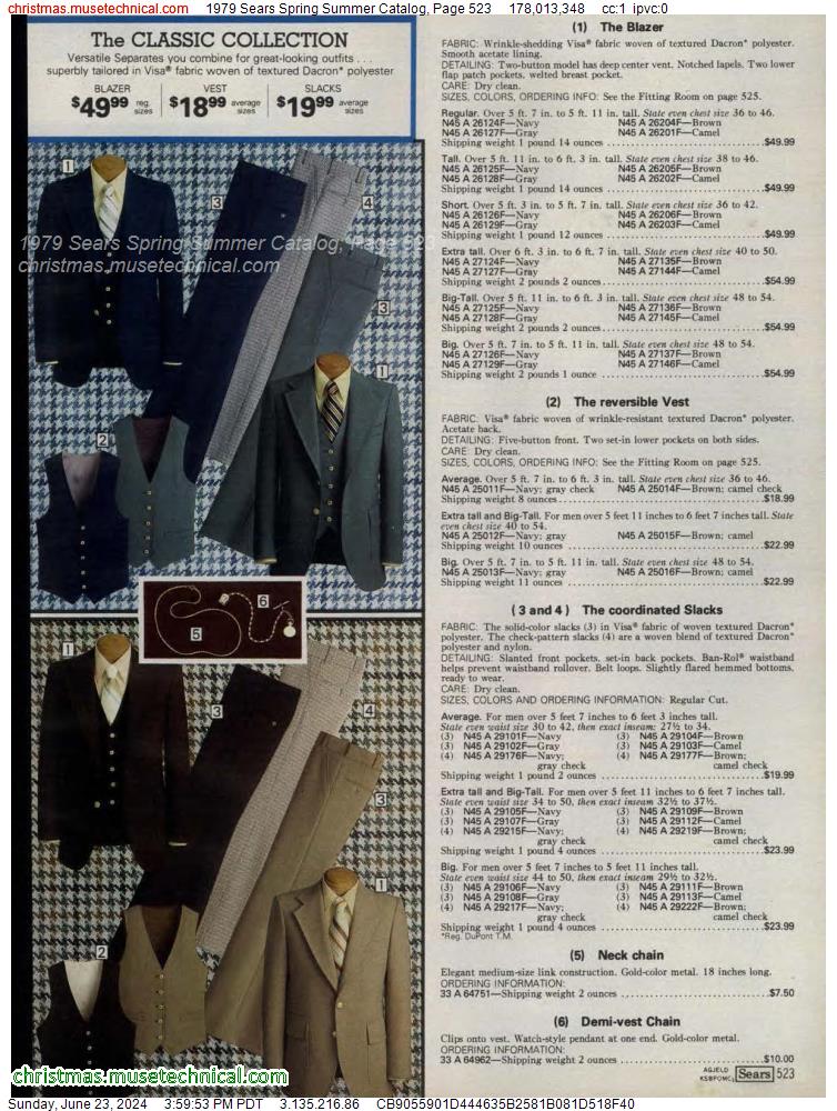 1979 Sears Spring Summer Catalog, Page 523