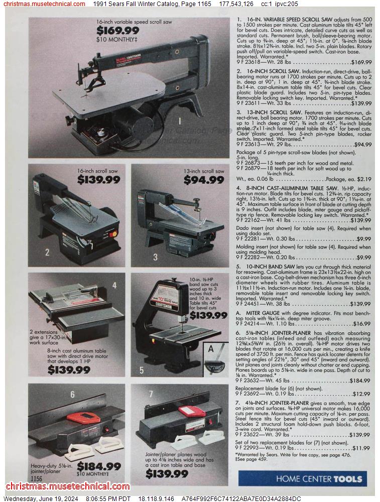 1991 Sears Fall Winter Catalog, Page 1165