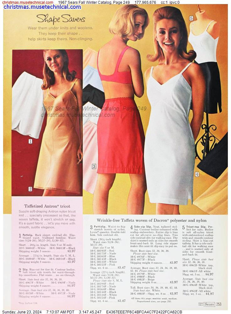 1967 Sears Fall Winter Catalog, Page 249
