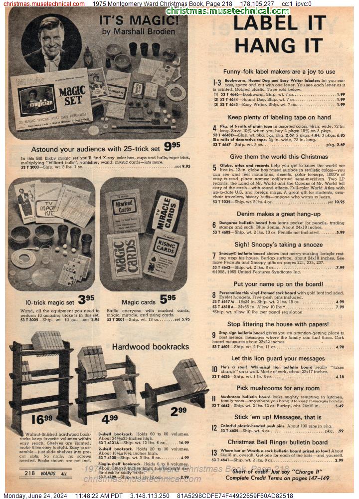 1975 Montgomery Ward Christmas Book, Page 218