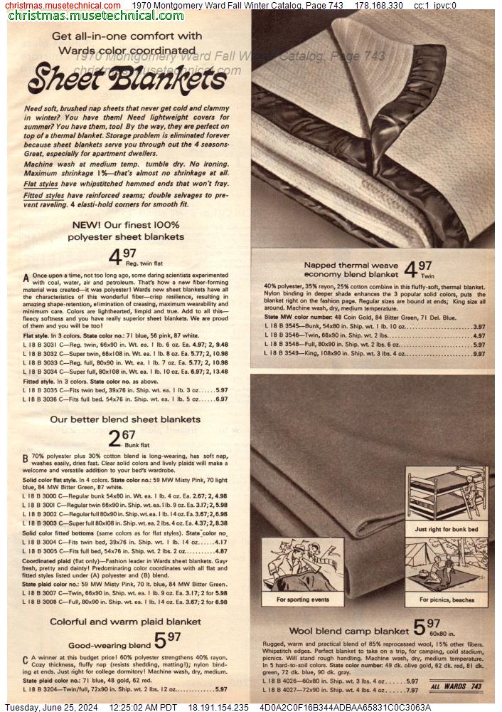 1970 Montgomery Ward Fall Winter Catalog, Page 743
