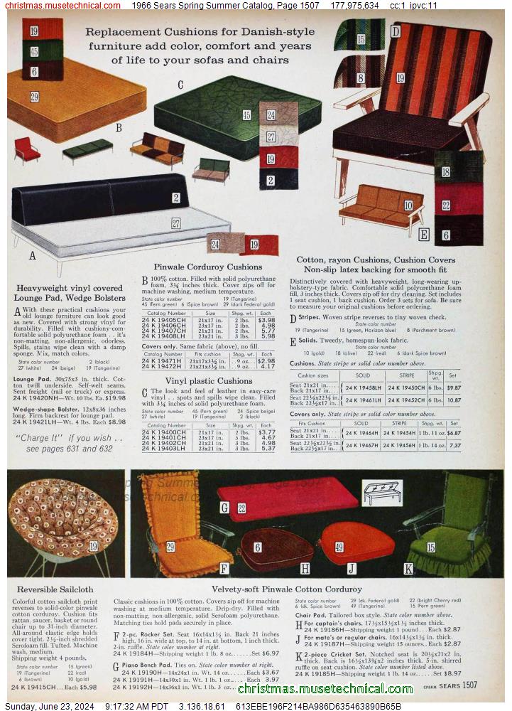 1966 Sears Spring Summer Catalog, Page 1507