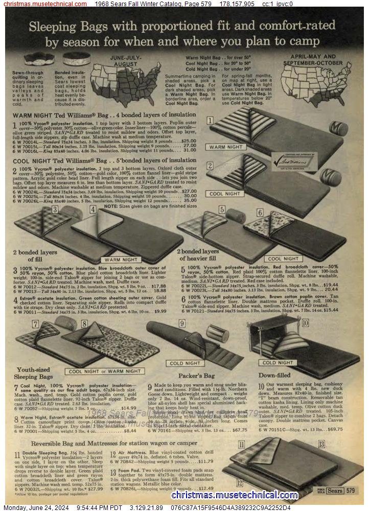 1968 Sears Fall Winter Catalog, Page 579