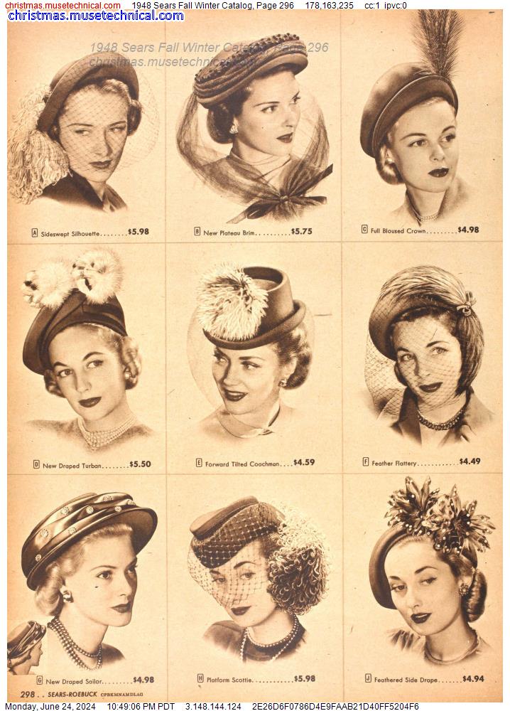 1948 Sears Fall Winter Catalog, Page 296