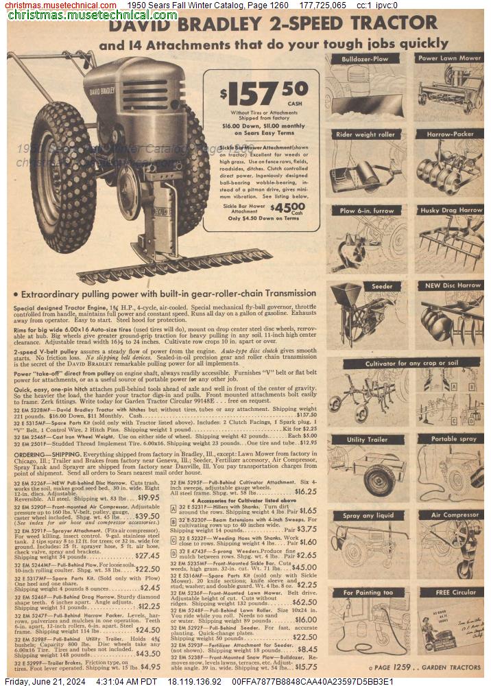 1950 Sears Fall Winter Catalog, Page 1260
