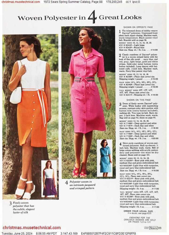 1972 Sears Spring Summer Catalog, Page 88