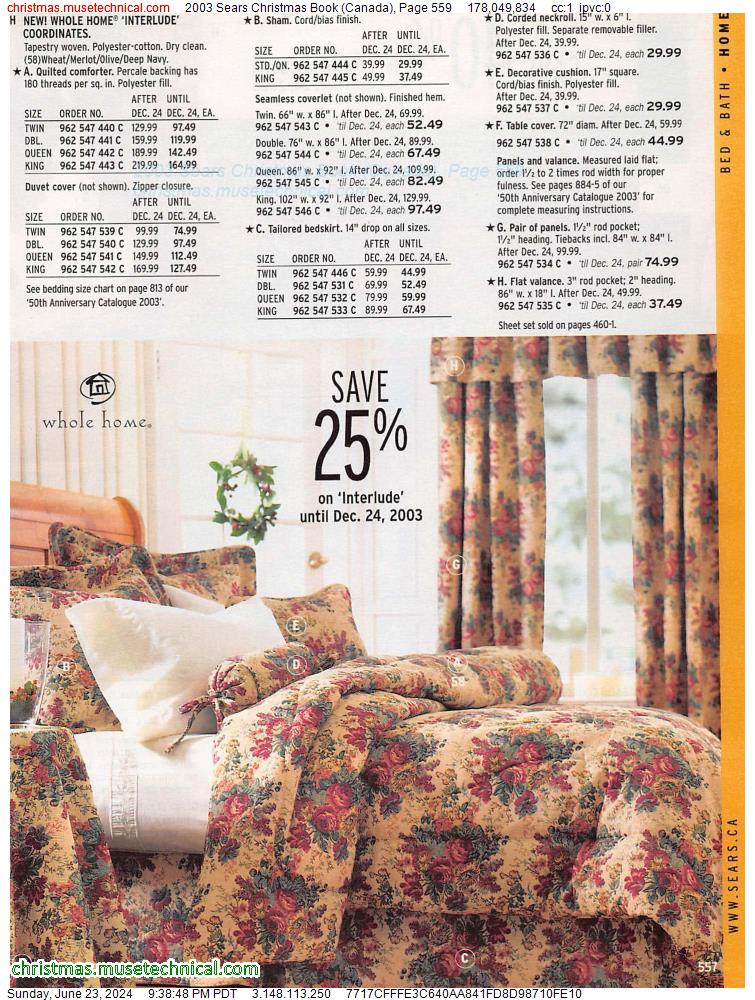 2003 Sears Christmas Book (Canada), Page 559