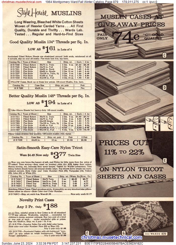 1964 Montgomery Ward Fall Winter Catalog, Page 879