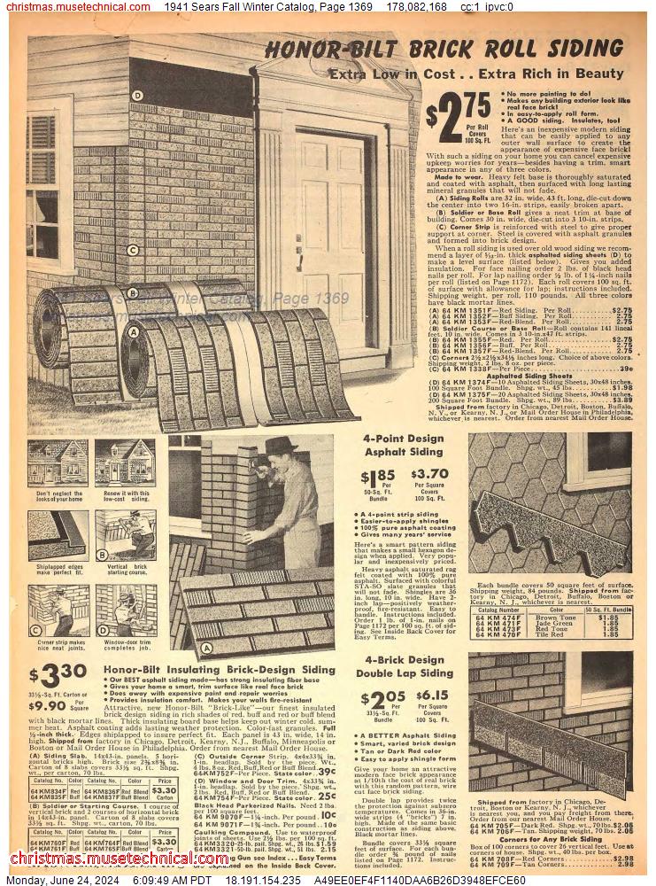 1941 Sears Fall Winter Catalog, Page 1369