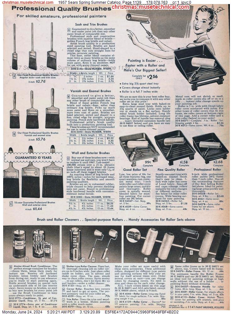 1957 Sears Spring Summer Catalog, Page 1139