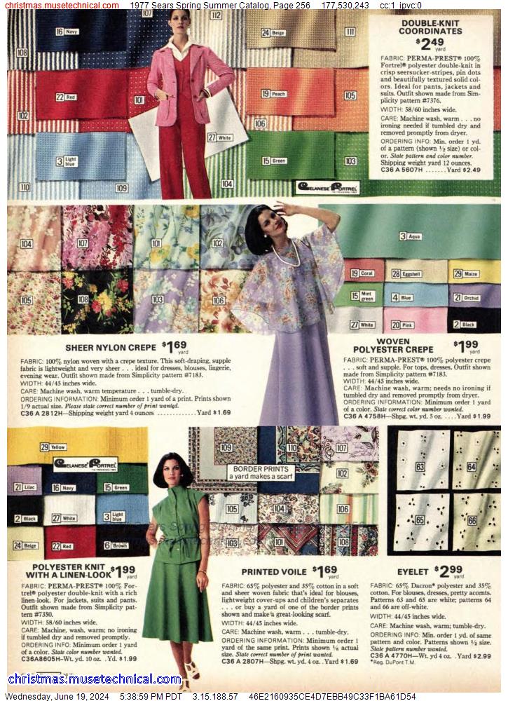 1977 Sears Spring Summer Catalog, Page 256