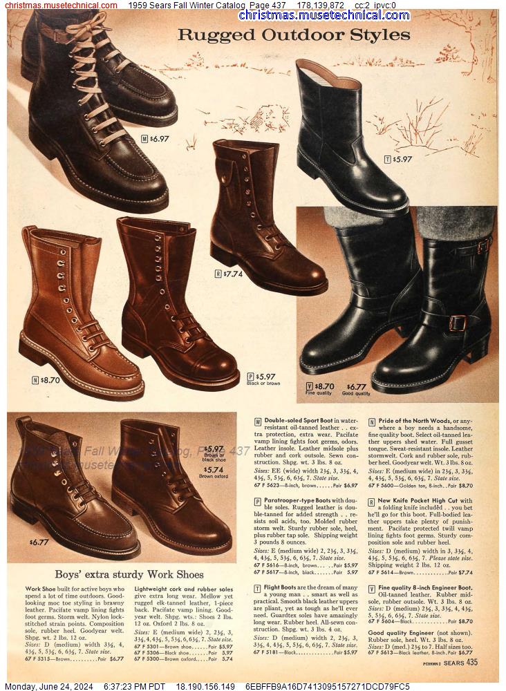 1959 Sears Fall Winter Catalog, Page 437