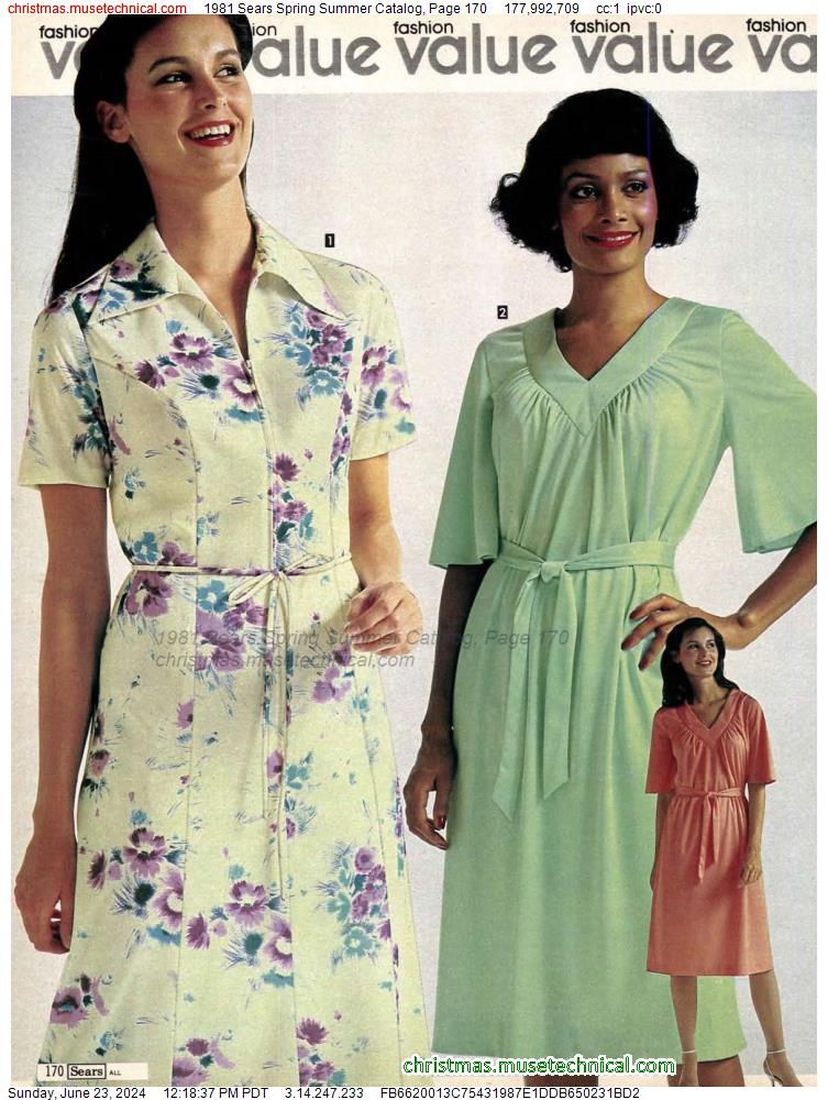 1981 Sears Spring Summer Catalog, Page 170