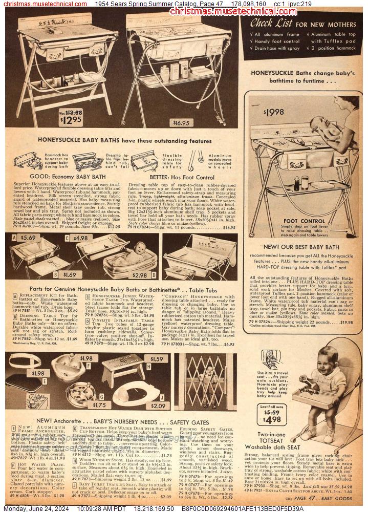 1954 Sears Spring Summer Catalog, Page 47