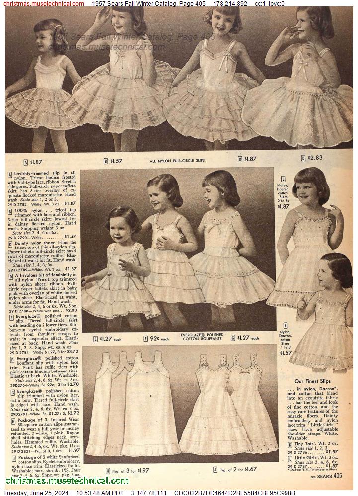 1957 Sears Fall Winter Catalog, Page 405