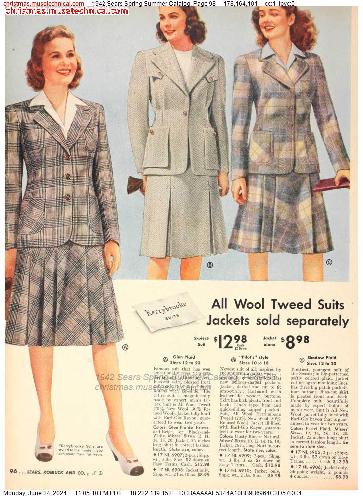 1942 Sears Spring Summer Catalog, Page 98