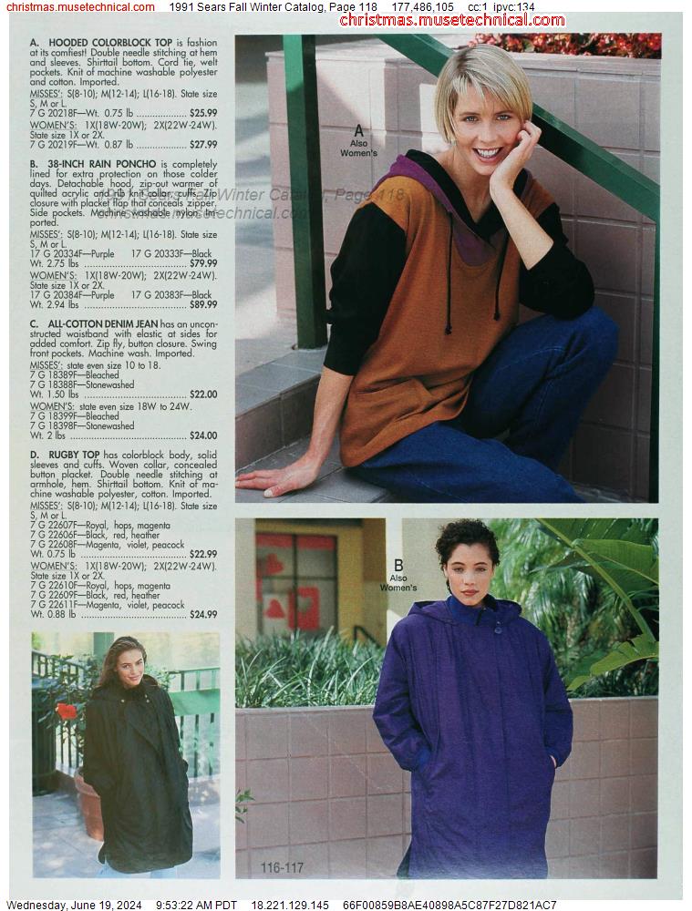 1991 Sears Fall Winter Catalog, Page 118