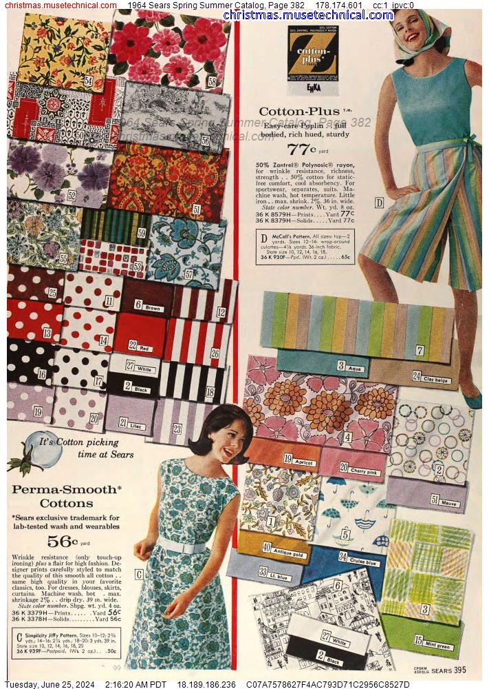 1964 Sears Spring Summer Catalog, Page 382