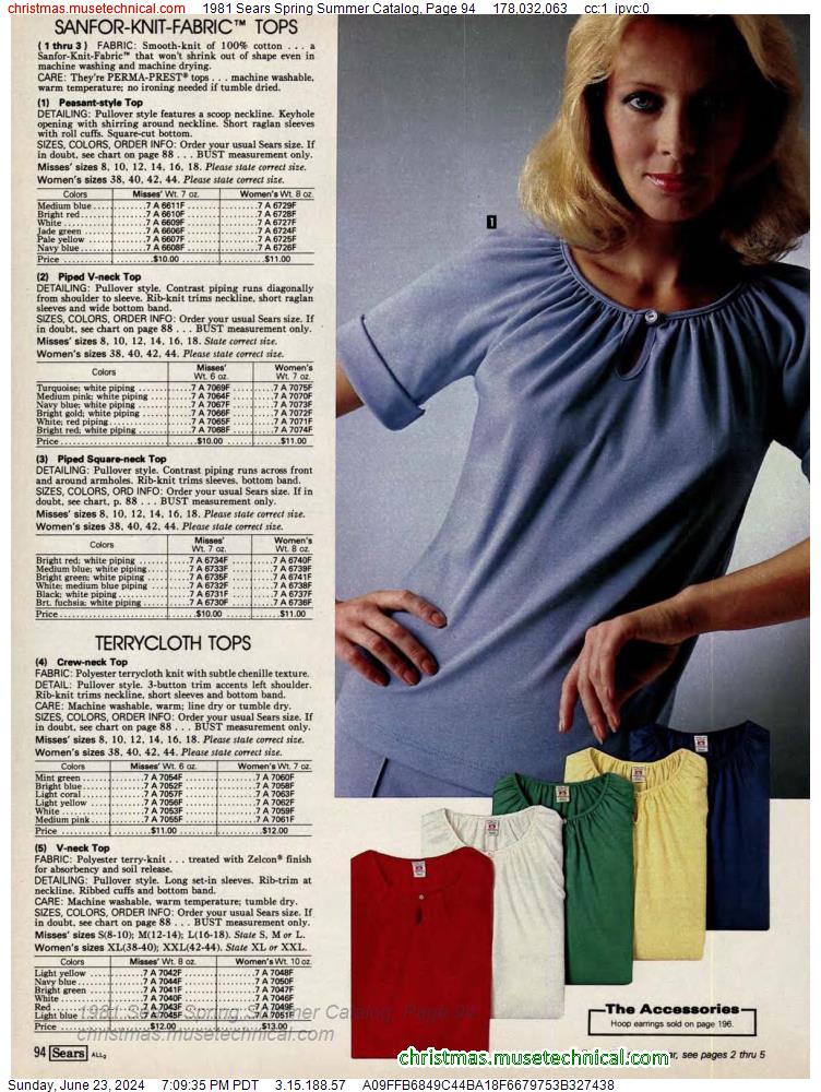 1981 Sears Spring Summer Catalog, Page 94