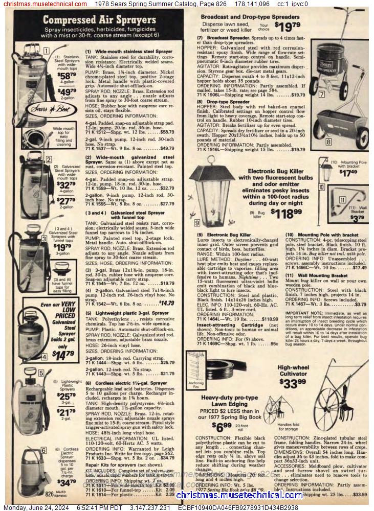 1978 Sears Spring Summer Catalog, Page 826