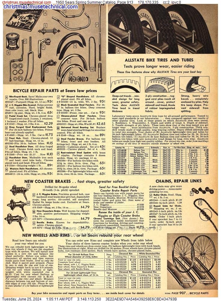 1950 Sears Spring Summer Catalog, Page 913