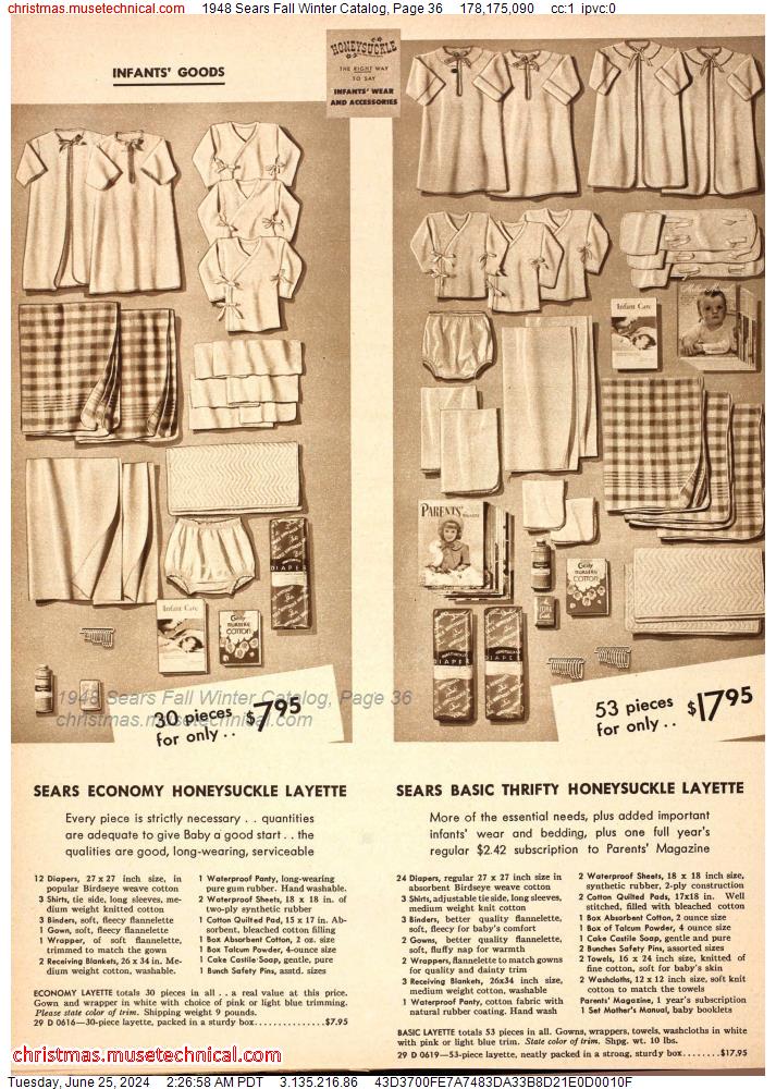 1948 Sears Fall Winter Catalog, Page 36