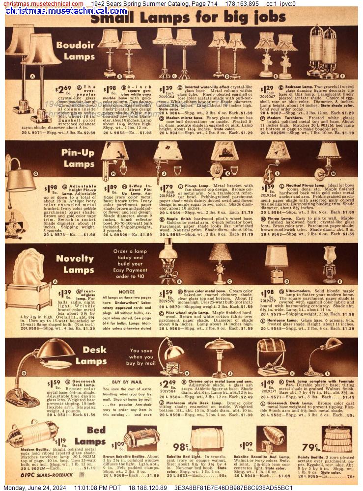 1942 Sears Spring Summer Catalog, Page 714