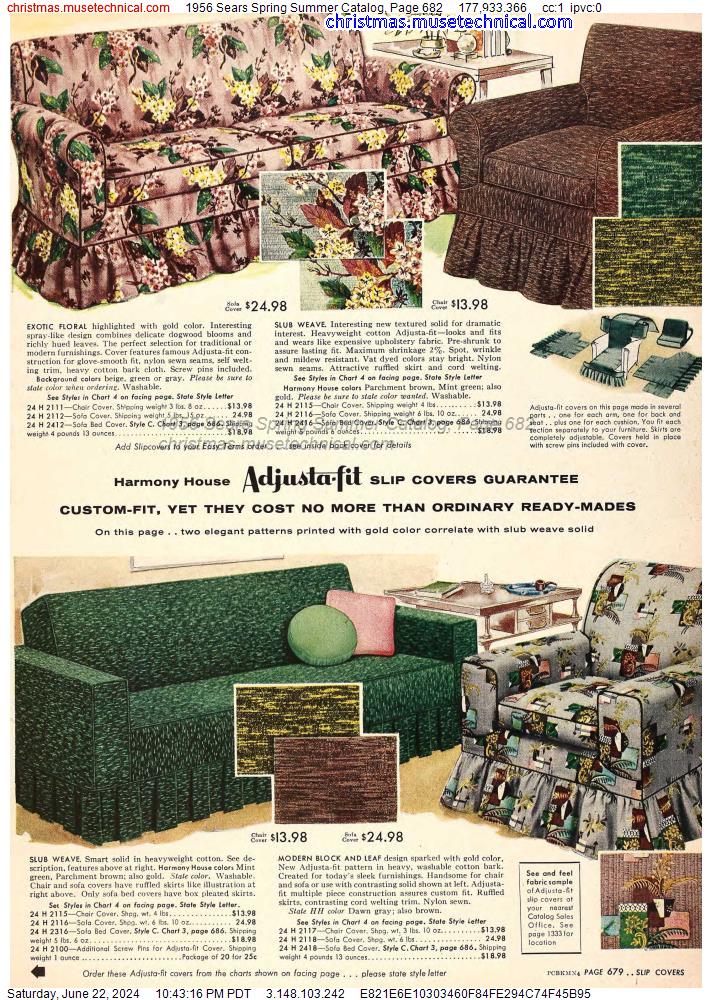 1956 Sears Spring Summer Catalog, Page 682