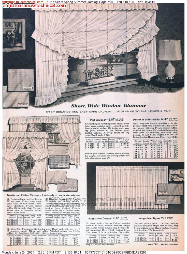 1957 Sears Spring Summer Catalog, Page 718