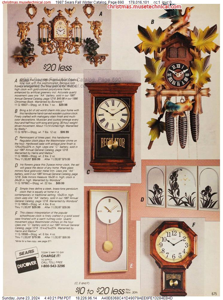 1987 Sears Fall Winter Catalog, Page 690