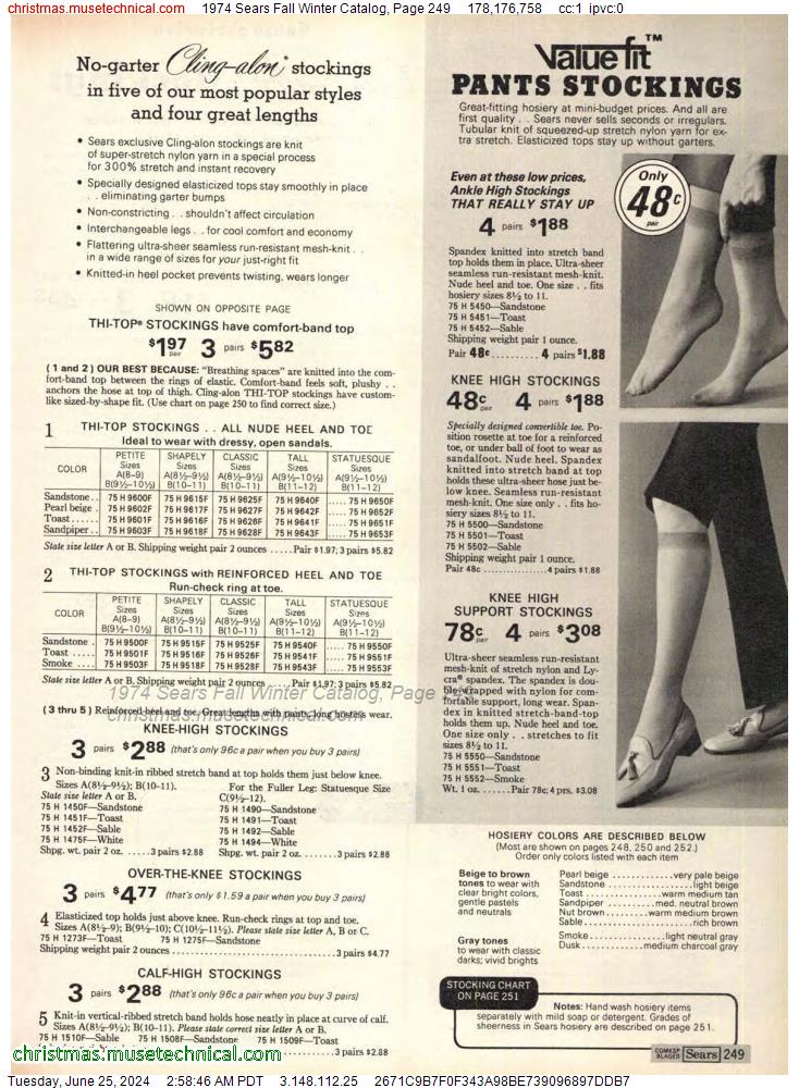 1974 Sears Fall Winter Catalog, Page 249