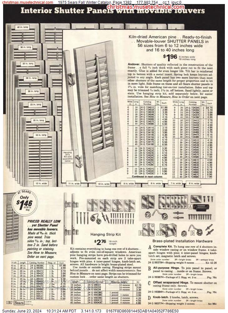 1975 Sears Fall Winter Catalog, Page 1382