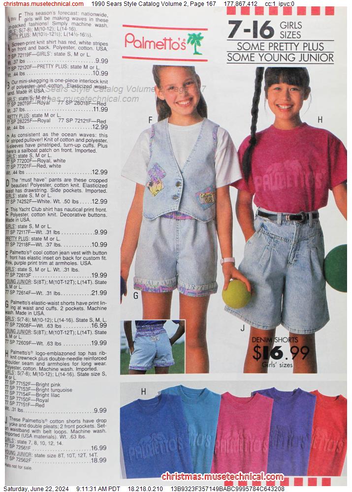 1990 Sears Style Catalog Volume 2, Page 167